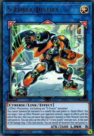 Image of S-Force Justify [BLVO-EN048] Ultra Rare