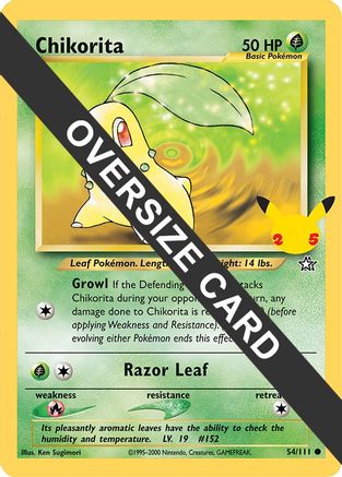 Image of Chikorita (54/111) (Jumbo Card) [First Partner Pack]