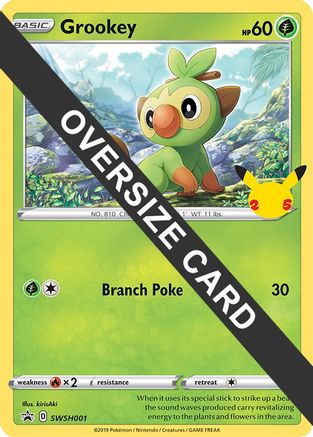 Image of Grookey (SWSH001) (Jumbo Card) [First Partner Pack]