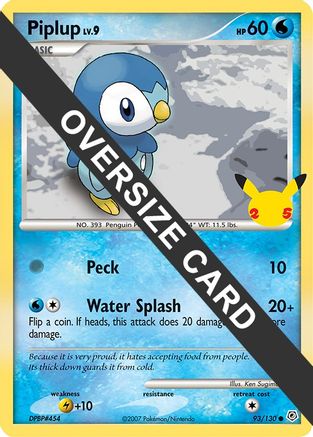 Image of Piplup (93/130) (Jumbo Card) [First Partner Pack]