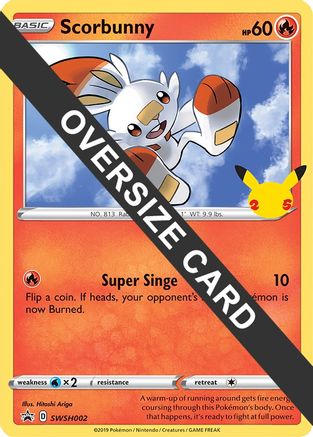 Image of Scorbunny (SWSH002) (Jumbo Card) [First Partner Pack]