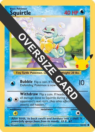Image of Squirtle (63/102) (Jumbo Card) [First Partner Pack]