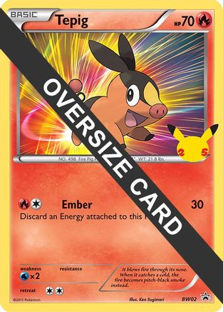 Image of Tepig (BW02) (Jumbo Card) [First Partner Pack]