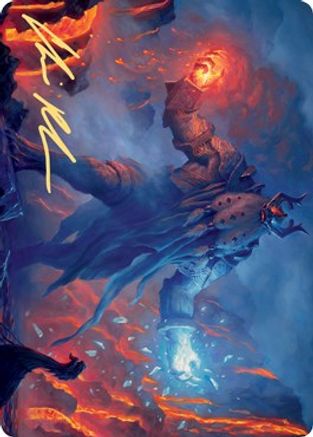 Image of Aegar, the Freezing Flame (Gold-Stamped Signature) [Kaldheim Art Series]