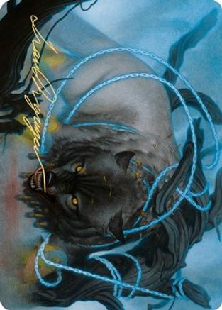 Image of Bind the Monster Art Card (Gold-Stamped Signature) [Kaldheim Art Series]