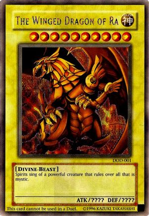 Image of The Winged Dragon of Ra [DOD-001] Prismatic Secret Rare