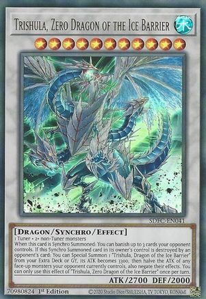 Image of Trishula, Zero Dragon of the Ice Barrier [SDFC-EN041] Ultra Rare