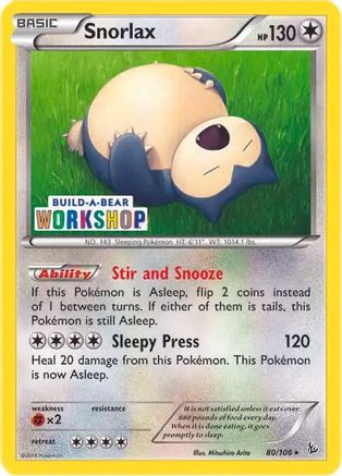 Image of Snorlax (80/106) (Build-a-Bear Workshop Exclusive) [XY: Flashfire]