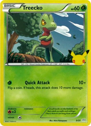 Image of Treecko (3/25) [McDonald's 25th Anniversary]