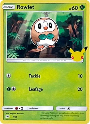 Image of Rowlet (7/25) [McDonald's 25th Anniversary]