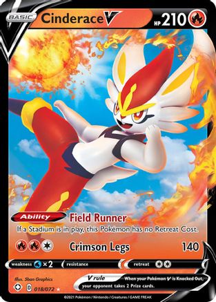 Image of Cinderace V (018/072) [Sword & Shield: Shining Fates]