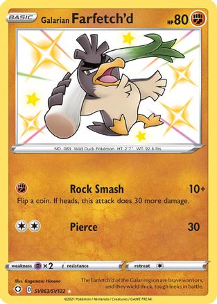 Image of Galarian Farfetch'd (SV063/SV122) [Sword & Shield: Shining Fates]