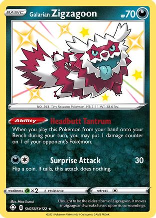 Image of Galarian Zigzagoon (SV078/SV122) [Sword & Shield: Shining Fates]