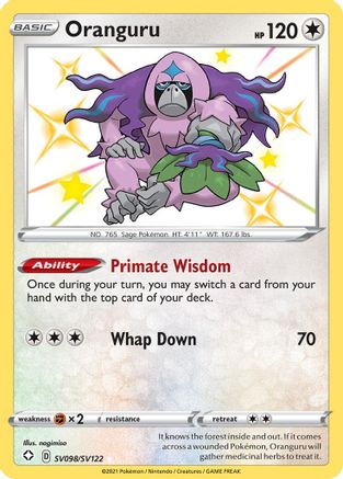 Image of Oranguru (SV098/SV122) [Sword & Shield: Shining Fates]