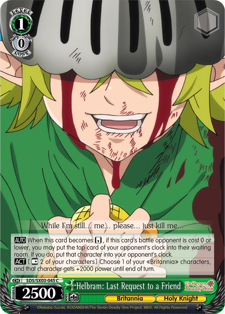 Image of Helbram: Last Request to a Friend (SDS/SX03-045 C) [The Seven Deadly Sins]