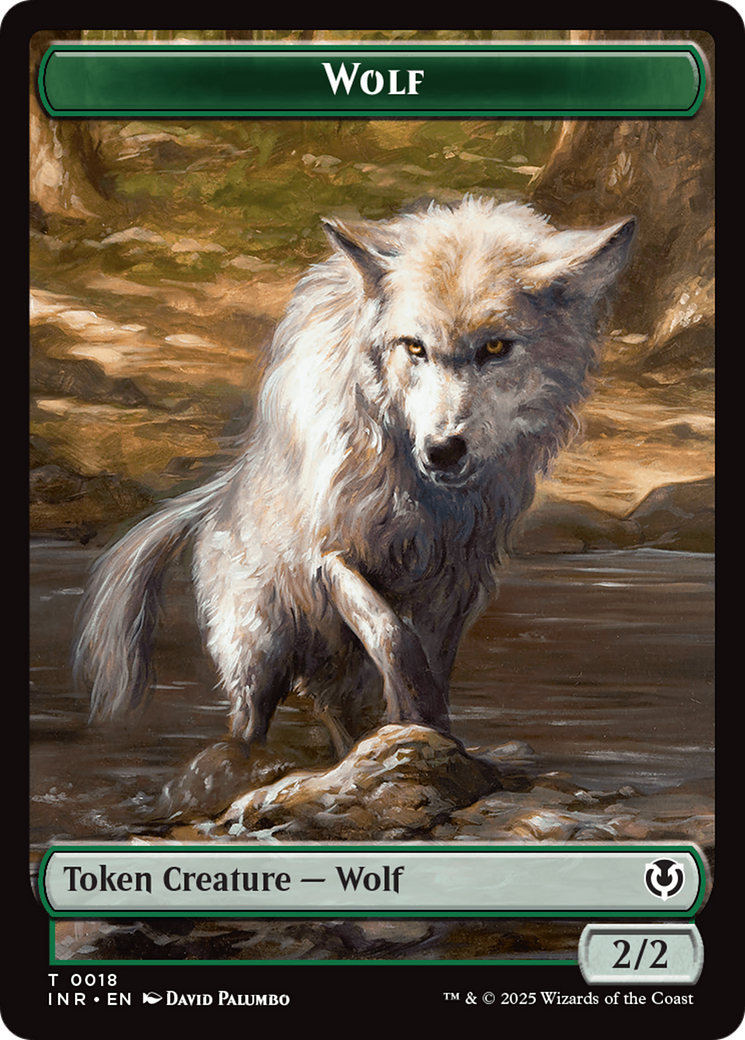 Image of Wolf (0018) // Emblem - Arlinn, Embraces by the Moon Double-Sided Token [Innistrad Remastered Tokens]