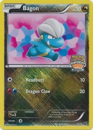 Image of Bagon (6/20) (Regional Championship) [Black & White: Dragon Vault]