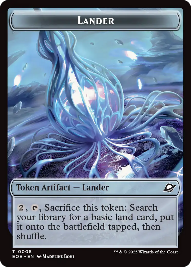 Image of Robot // Lander (0005) Double-Sided Token [Edge of Eternities Tokens]
