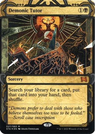 Image of Demonic Tutor (Foil Etched) [Strixhaven: School of Mages Mystical Archive]