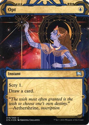 Image of Opt (Foil Etched) [Strixhaven: School of Mages Mystical Archive]