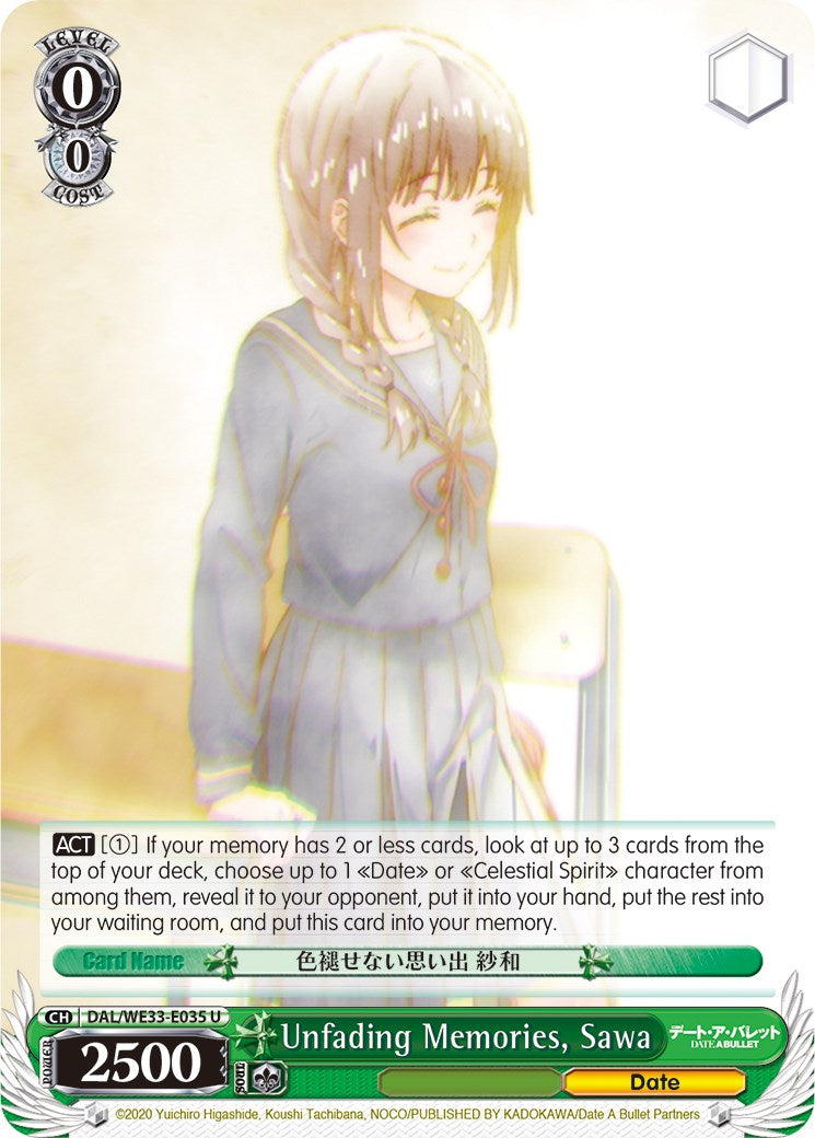 Image of Unfading Memories, Sawa (DAL/WE33-E035 U) [Date A Bullet]