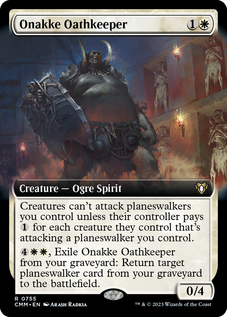 Image of Onakke Oathkeeper (Extended Art) [Commander Masters]