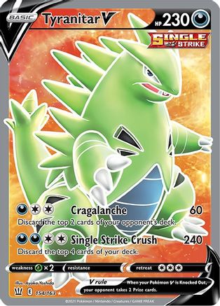 Image of Tyranitar V (154/163) [Sword & Shield: Battle Styles]