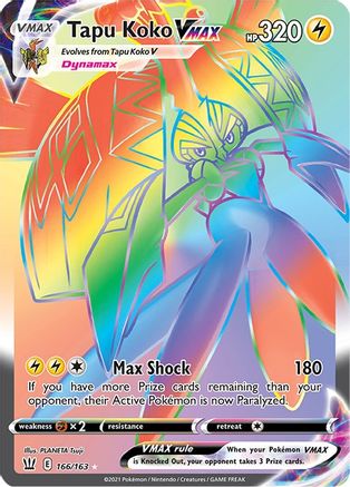Image of Tapu Koko VMAX (166/163) [Sword & Shield: Battle Styles]