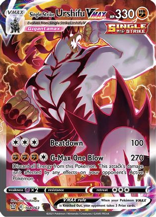 Image of Single Strike Urshifu VMAX (168/163) [Sword & Shield: Battle Styles]