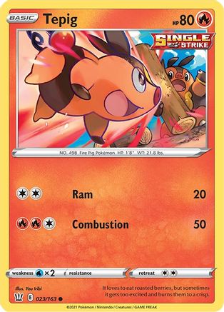 Image of Tepig (023/163) [Sword & Shield: Battle Styles]