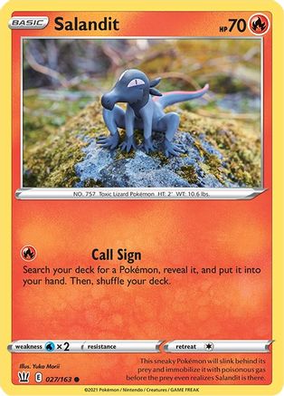Image of Salandit (027/163) [Sword & Shield: Battle Styles]
