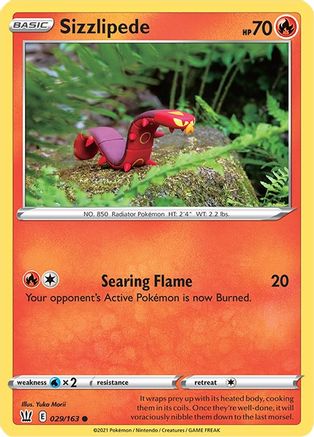 Image of Sizzlipede (029/163) [Sword & Shield: Battle Styles]