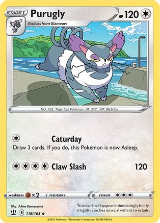 Image of Purugly (116/163) [Sword & Shield: Battle Styles]