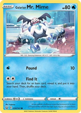 Image of Galarian Mr. Mime (034/163) [Sword & Shield: Battle Styles]