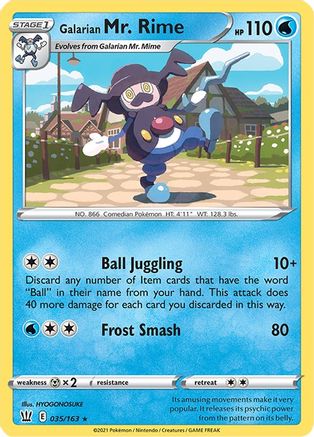 Image of Galarian Mr. Rime (035/163) [Sword & Shield: Battle Styles]