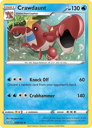 Image of Crawdaunt (039/163) [Sword & Shield: Battle Styles]