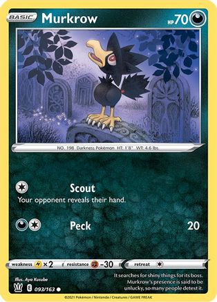 Image of Murkrow (093/163) [Sword & Shield: Battle Styles]
