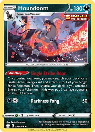 Image of Houndoom (096/163) [Sword & Shield: Battle Styles]