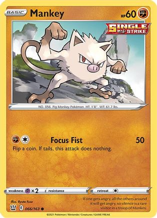 Image of Mankey (066/163) [Sword & Shield: Battle Styles]