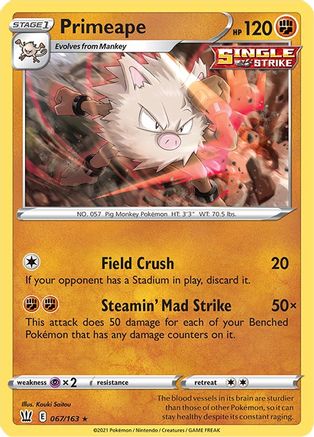 Image of Primeape (067/163) [Sword & Shield: Battle Styles]