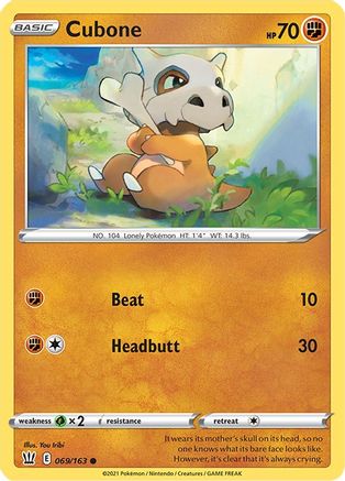 Image of Cubone (069/163) [Sword & Shield: Battle Styles]