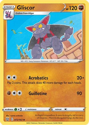 Image of Gliscor (072/163) [Sword & Shield: Battle Styles]