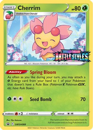 Image of Cherrim (SWSH088) (Prerelease Promo) [Sword & Shield: Black Star Promos]