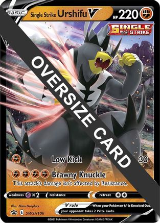 Image of Single Strike Urshifu V (SWSH106) (Jumbo Card) [Sword & Shield: Black Star Promos]