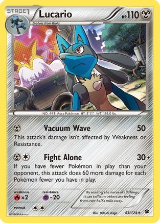 Image of Lucario (63/124) (Cosmos Holo) [XY: Fates Collide]