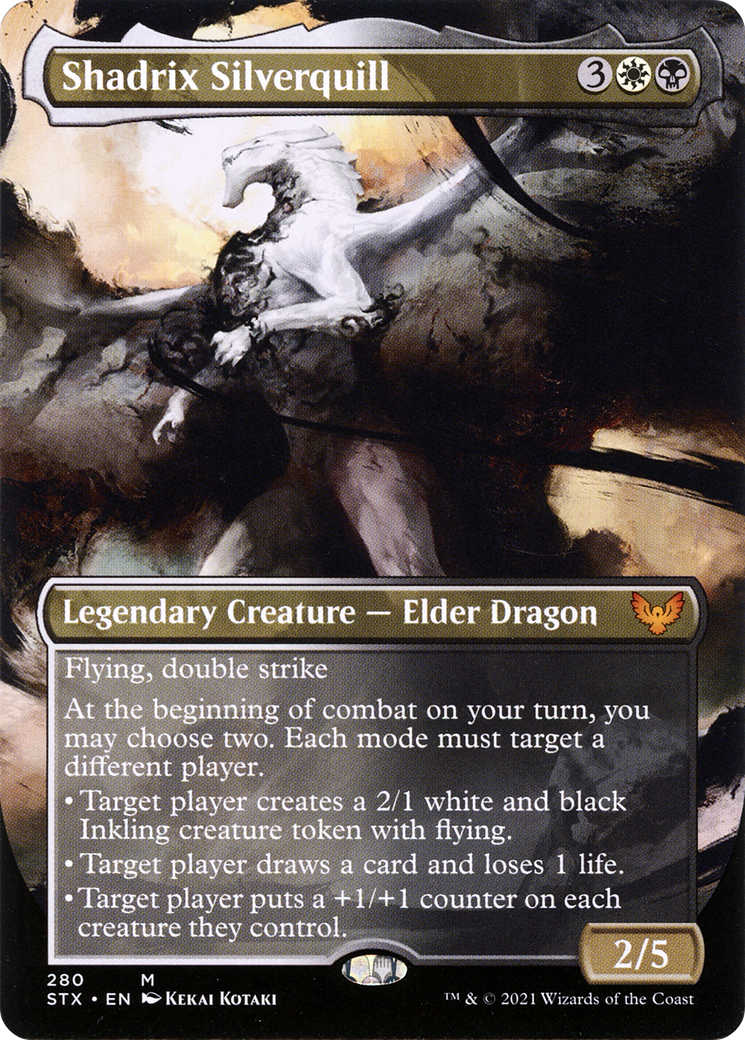 Image of Shadrix Silverquill (Borderless Alternate Art) [Strixhaven: School of Mages]