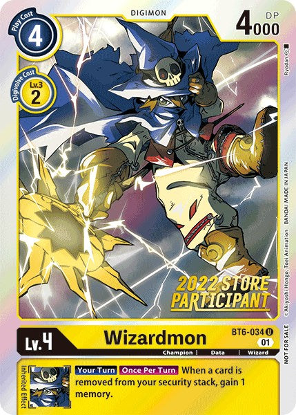 Image of Wizardmon [BT6-034] (2022 Store Participant) [Double Diamond Promos]
