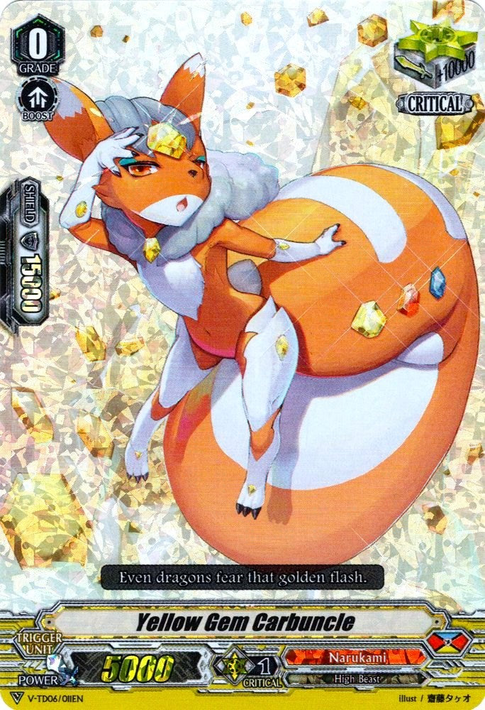 Image of Yellow Gem Carbuncle (Parallel Foil) (V-TD06/011EN) [Naoki Ishida]
