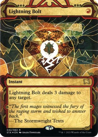 Image of Lightning Bolt (Foil Etched) [Strixhaven: School of Mages Mystical Archive]