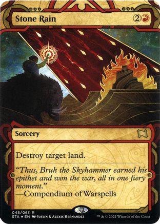 Image of Stone Rain (Foil Etched) [Strixhaven: School of Mages Mystical Archive]
